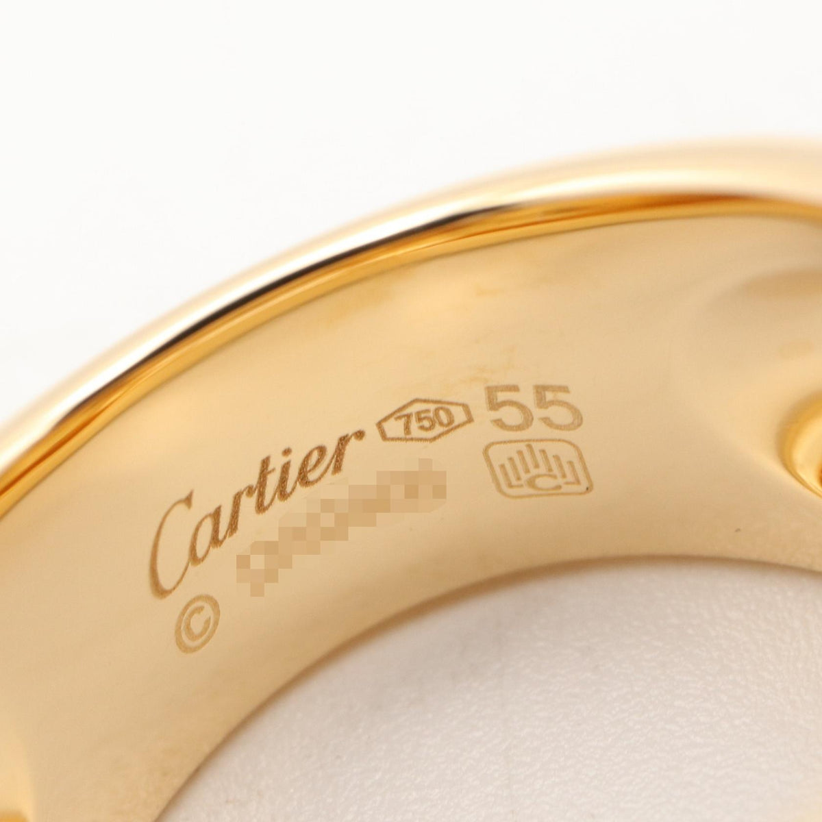 CARTIER Nouvelle Vague K18 Yellow Gold Ring Size JP 14.5