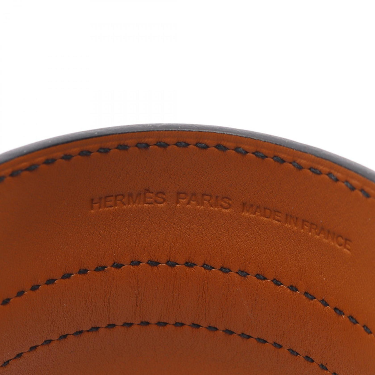 HERMES Cavalry Veau Swift Bangle Black Size T3