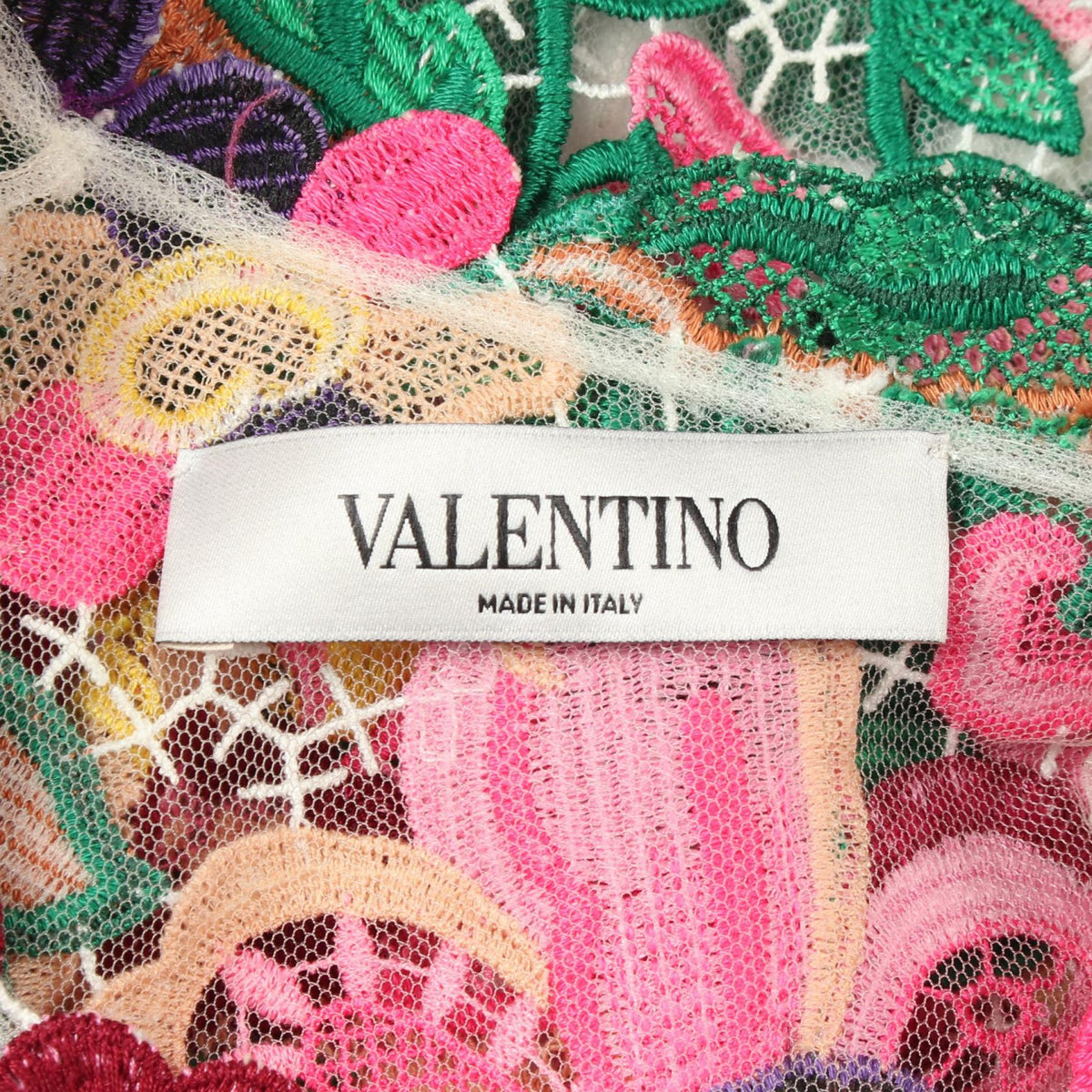 Valentino Floral Lace Top Cotton Multi Size 38