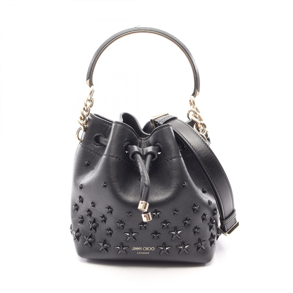 JIMMY CHOO BON BON BUCKET Bag Black