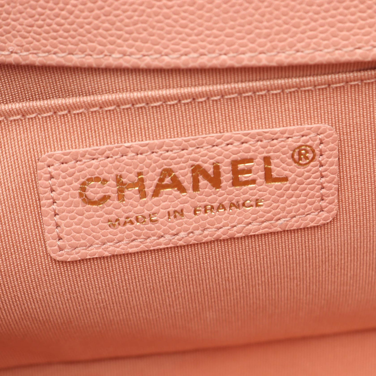 CHANEL Boy Chanel Caviar Skin Bag Pink