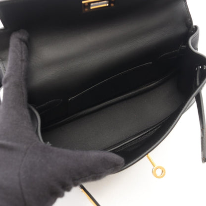 HERMES Kelly Move Veau Swift Bag Black