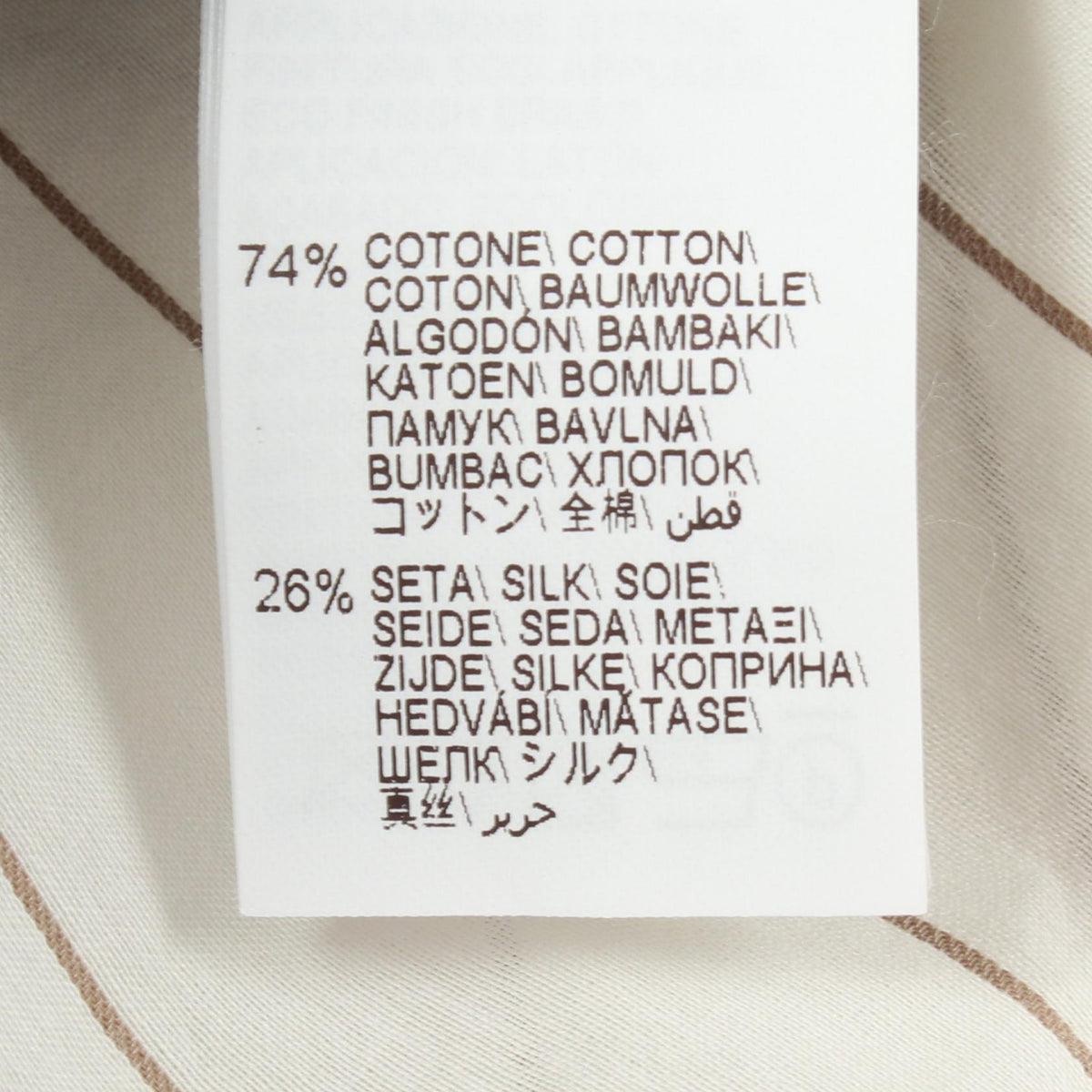 Brunello Cucinelli Stripe Short Sleeve Cotton Shirt Size S