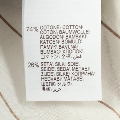 Brunello Cucinelli Stripe Short Sleeve Cotton Shirt Size S