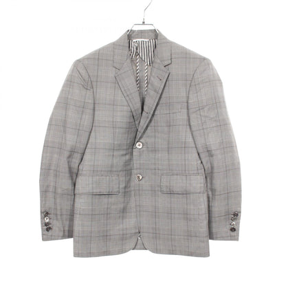 THOM BROWNE Glen Check Wool Silk Blazer Size 0