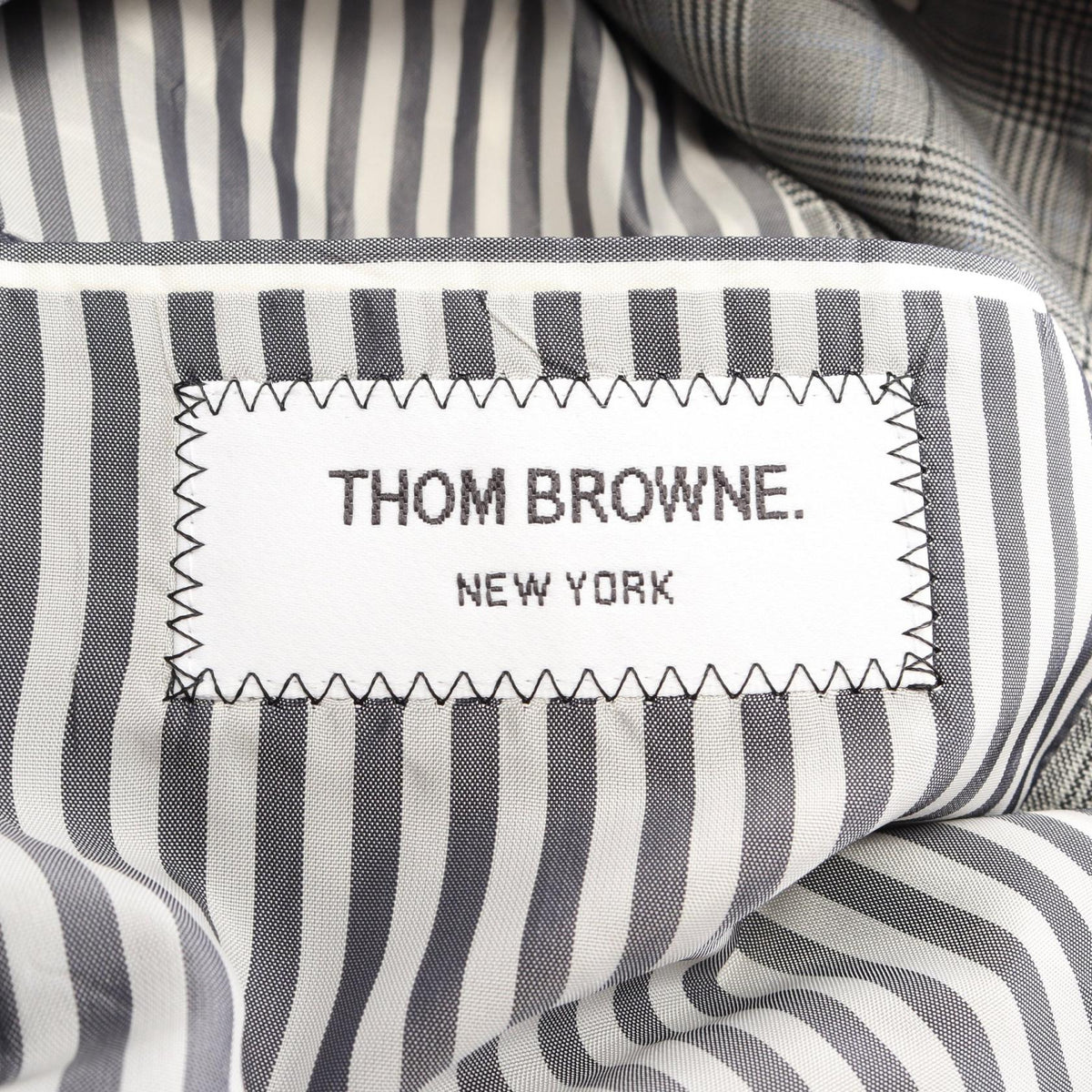 THOM BROWNE Glen Check Wool Silk Blazer Size 0