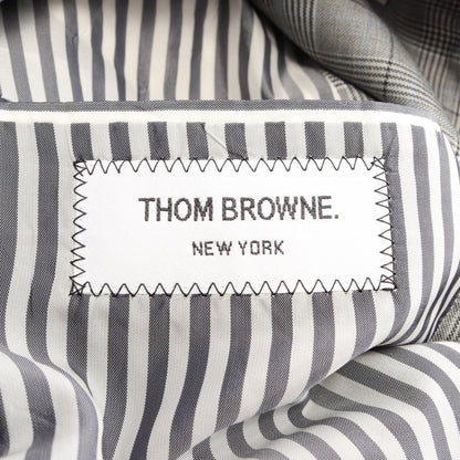 THOM BROWNE Glen Check Wool Silk Blazer Size 0