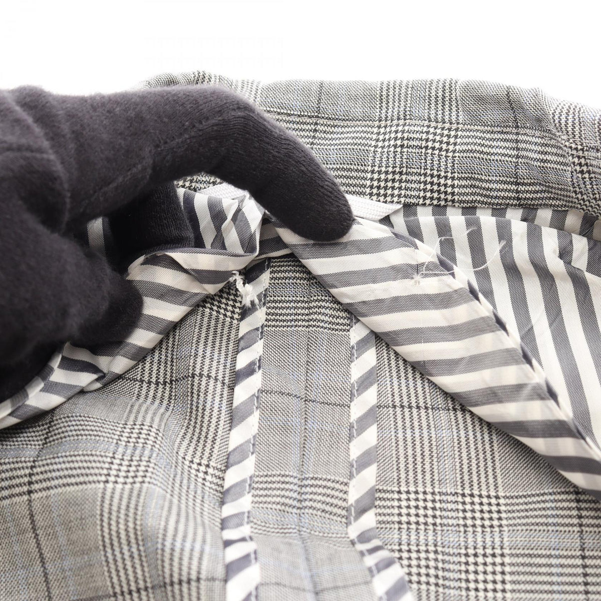 THOM BROWNE Glen Check Wool Silk Blazer Size 0
