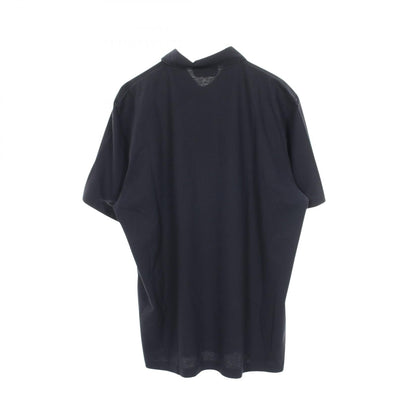 HERMES Short Sleeve Cotton Polo Blue Size L