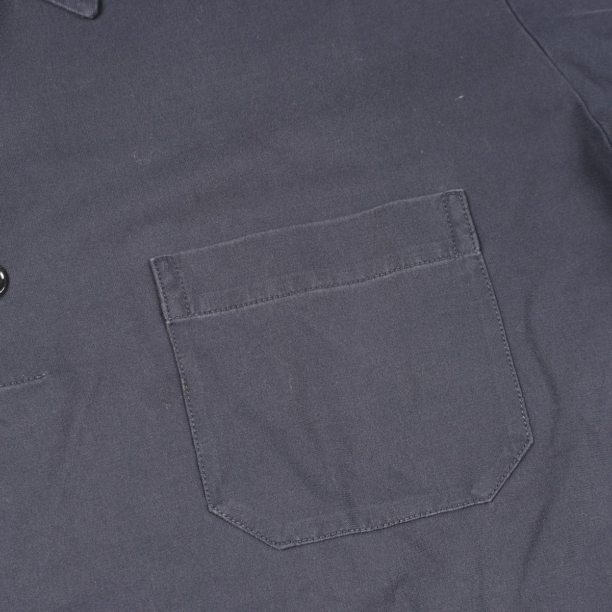 HERMES Short Sleeve Cotton Polo Blue Size L