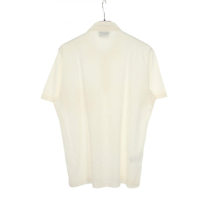 HERMES Short Sleeve Cotton Polo Shirt White Size L