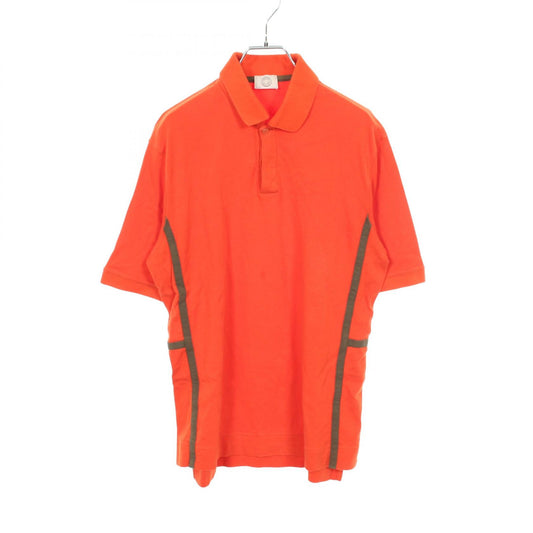 HERMES Sellier Button Cotton Polo Shirt Orange Size M