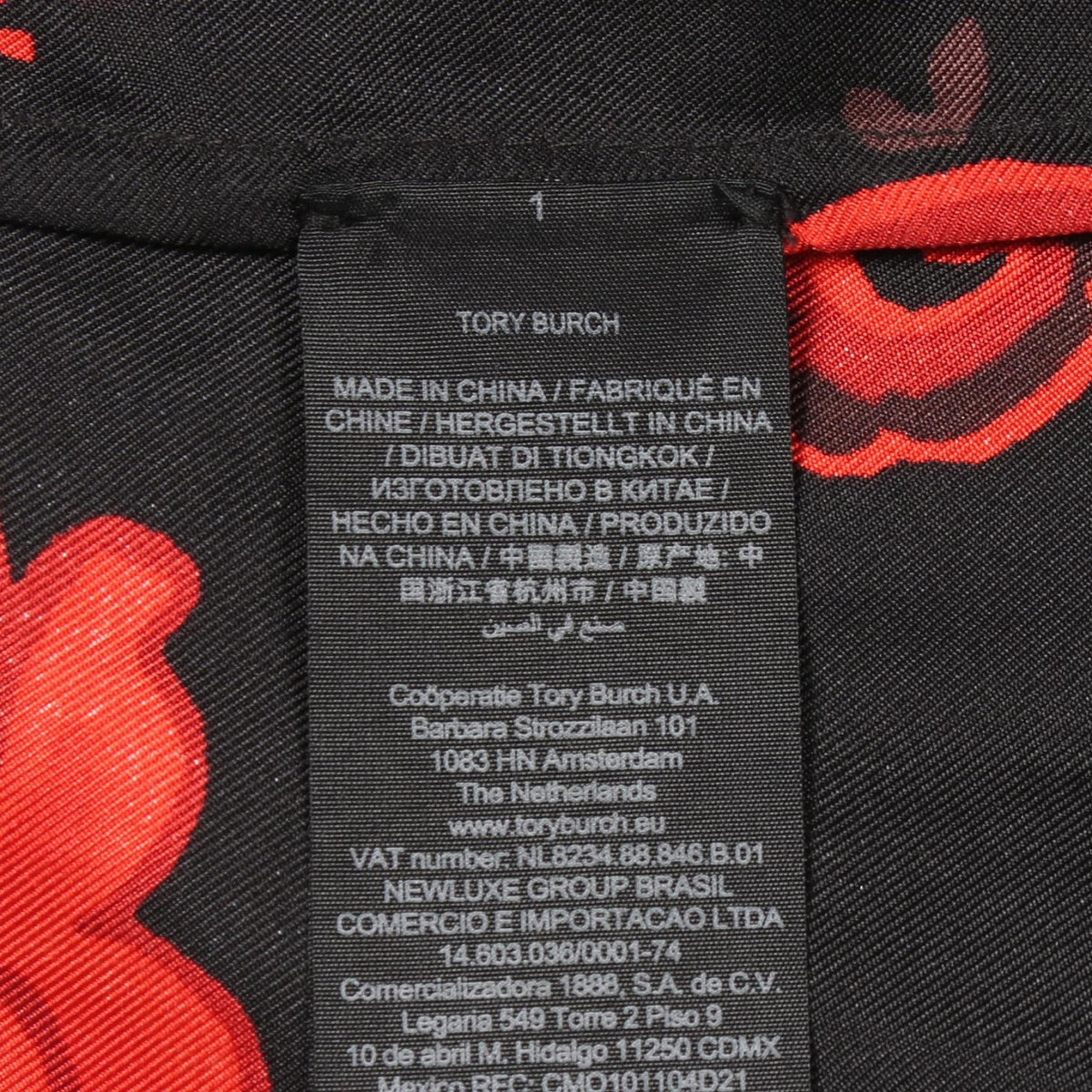 Tory Burch Silk Floral Bow Tie Blouse Black Size 0