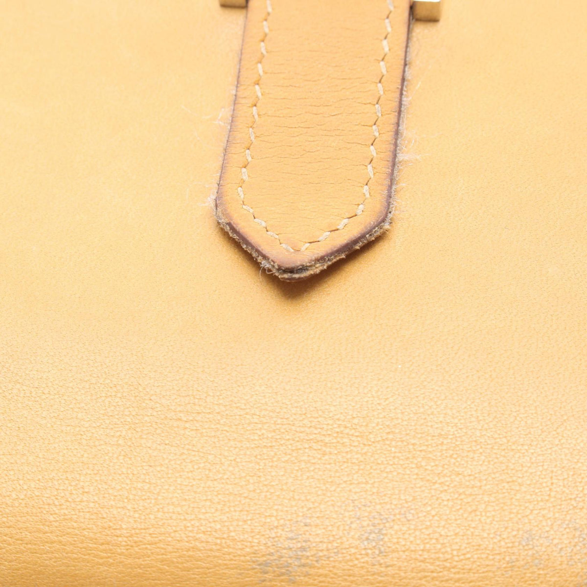 HERMES Bearn Dupli Leather Wallet Brown
