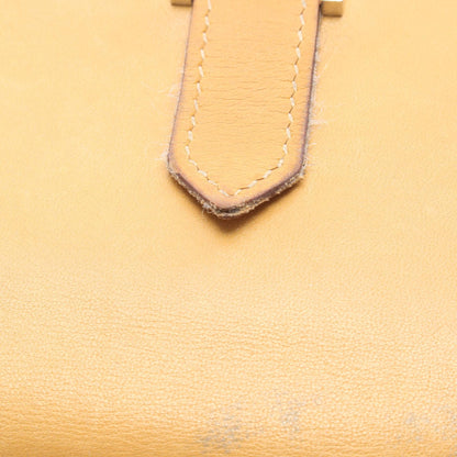 HERMES Bearn Dupli Leather Wallet Brown