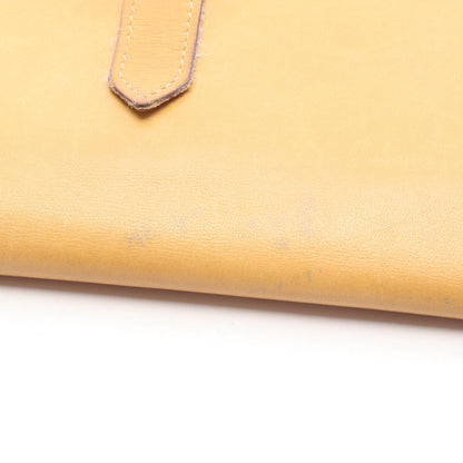 HERMES Bearn Dupli Leather Wallet Brown