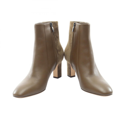 Salvatore Ferragamo Khaki Leather Short Boots Size US 7.5