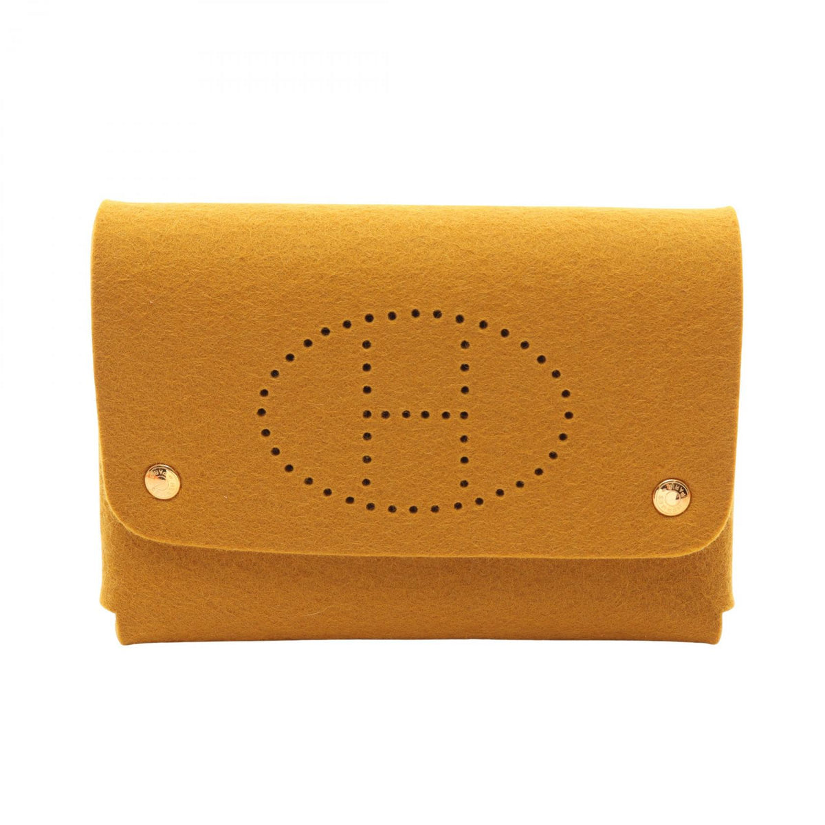HERMES Etui Carte GM Felt Card Case Pouch