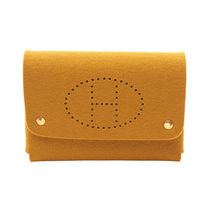 HERMES Etui Carte GM Felt Card Case Pouch