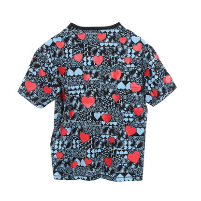 HERMES Jungle Love Print Cotton T-Shirt Blue Size 42