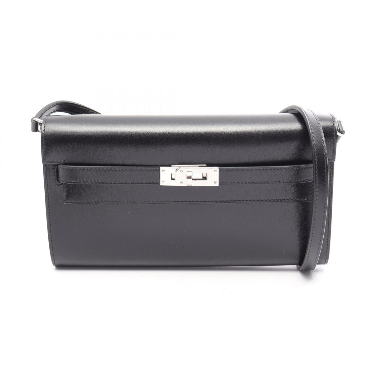 HERMES Kelly Long To Go Black Shoulder Bag