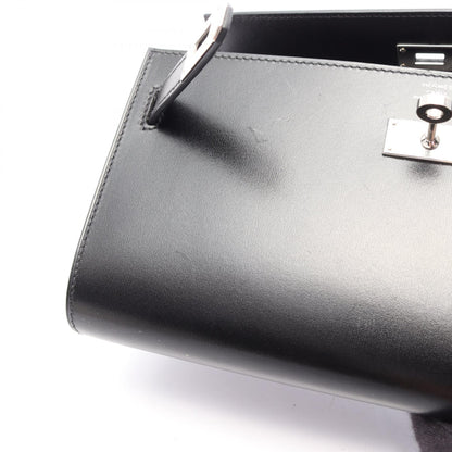 HERMES Kelly Long To Go Black Shoulder Bag
