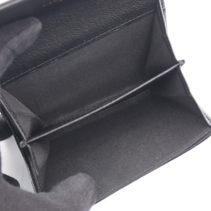 CHANEL Coco Mark Leather Coin Case Black