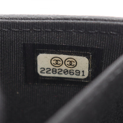 CHANEL Coco Mark Leather Coin Case Black