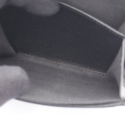 CHANEL Coco Mark Leather Coin Case Black