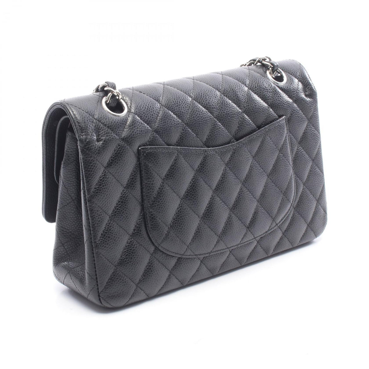 CHANEL Matelassé Double Flap Bag Black