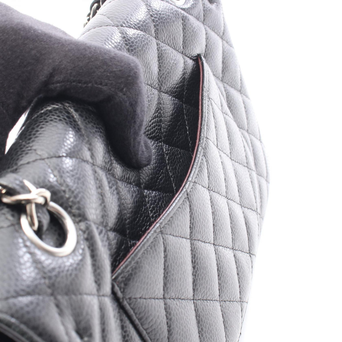 CHANEL Matelassé Double Flap Bag Black