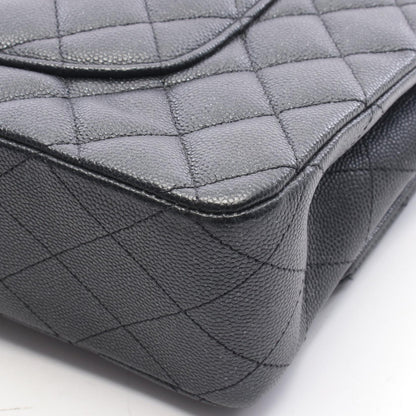 CHANEL Matelassé Double Flap Caviar Skin Shoulder Bag