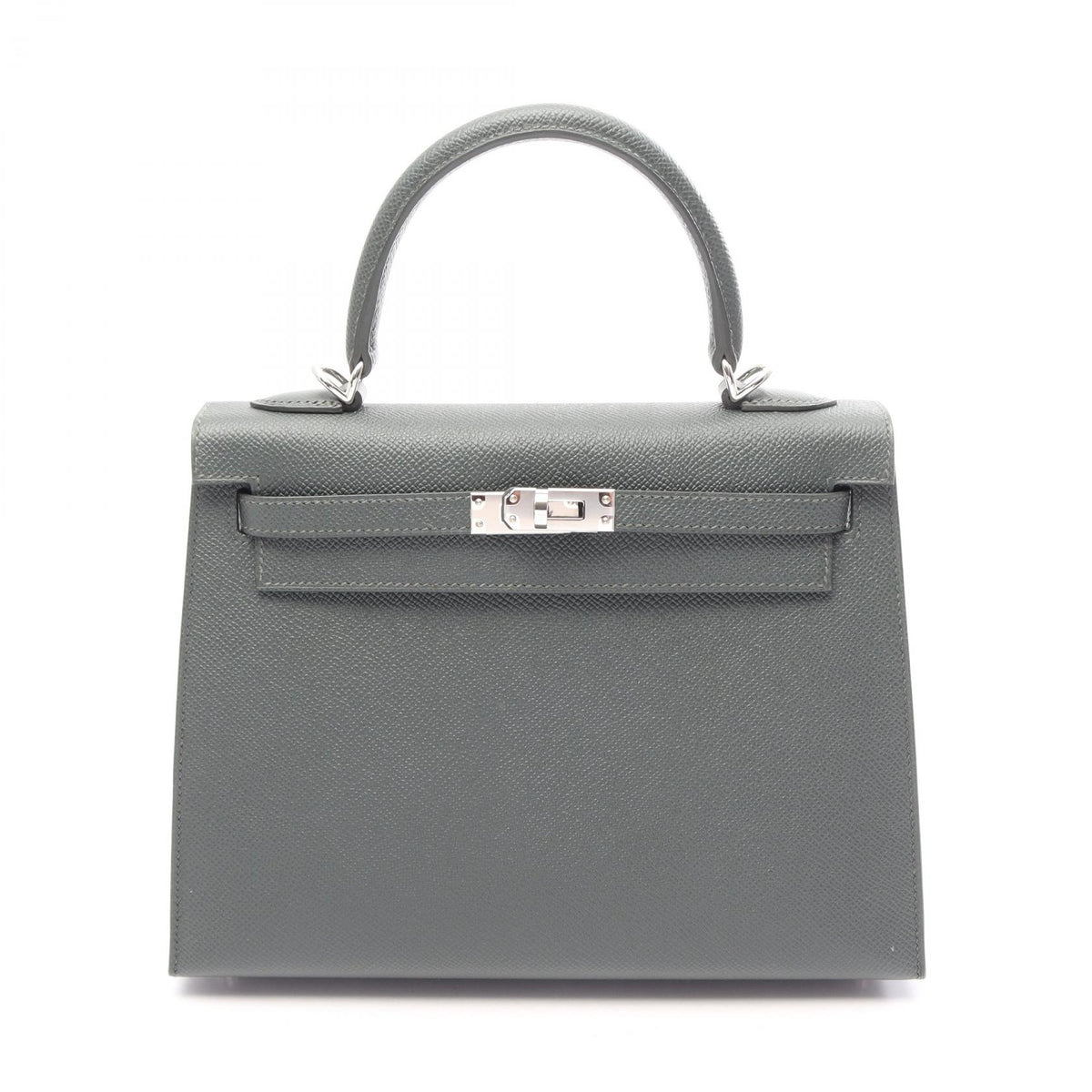 HERMES Kelly 25 Vert Mangrove Handle Bag
