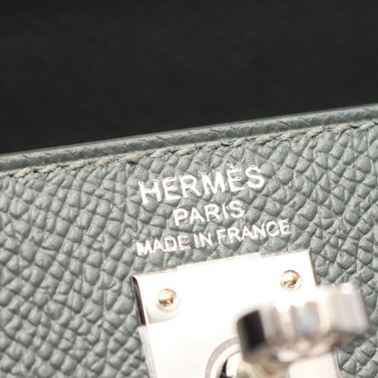 HERMES Kelly 25 Vert Mangrove Handle Bag