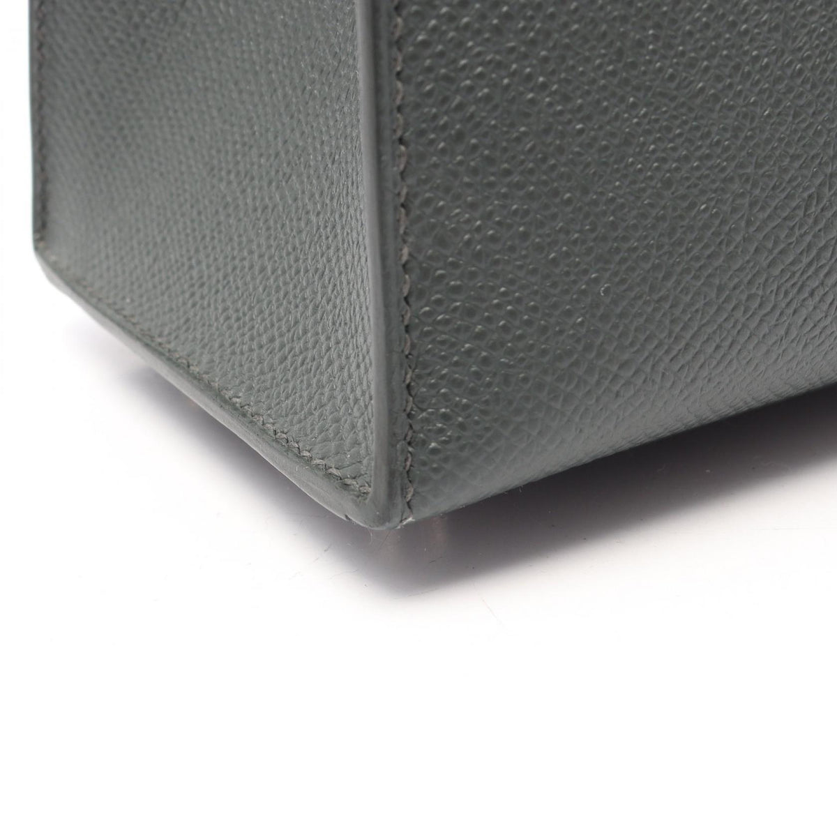 HERMES Kelly 25 Vert Mangrove Handle Bag