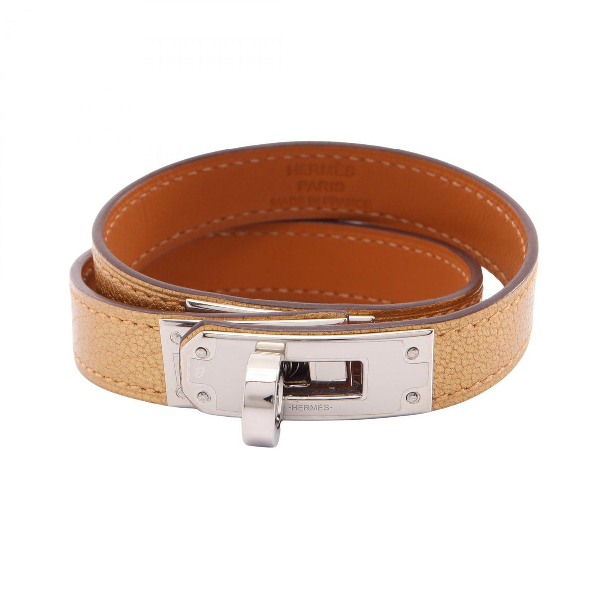 HERMES Kelly Double Tour Bracelet Gold