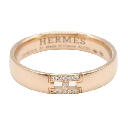 HERMES Hercules Diamond K18PG Ring Size JP 10