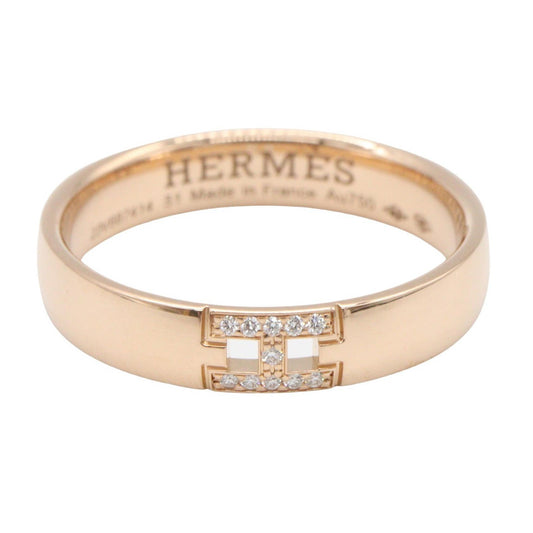 HERMES Hercules Diamond K18PG Ring Size JP 10