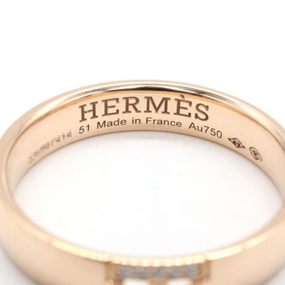 HERMES Hercules Diamond K18PG Ring Size JP 10