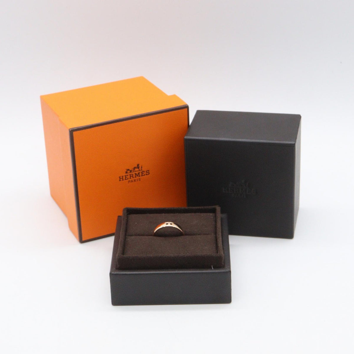 HERMES Hercules Diamond K18PG Ring Size JP 10