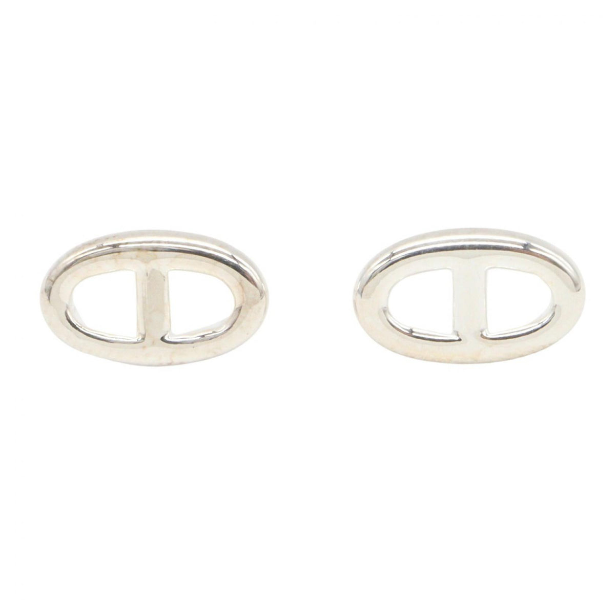 HERMES Chaine d'Ancre 925 Silver Earrings