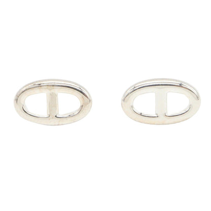 HERMES Chaine d'Ancre 925 Silver Earrings