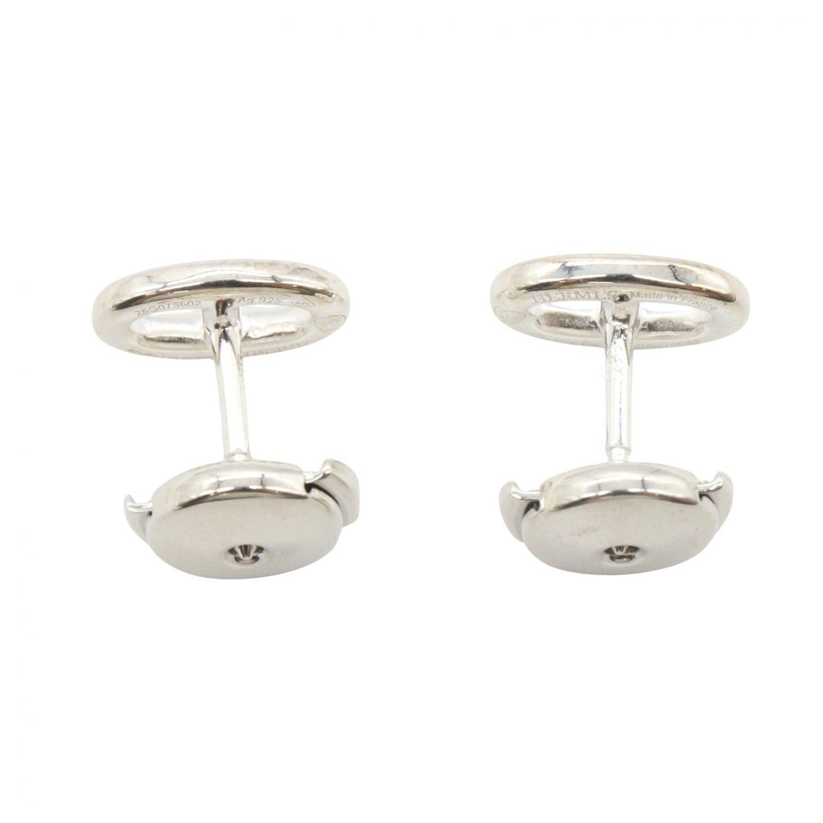 HERMES Chaine d'Ancre 925 Silver Earrings