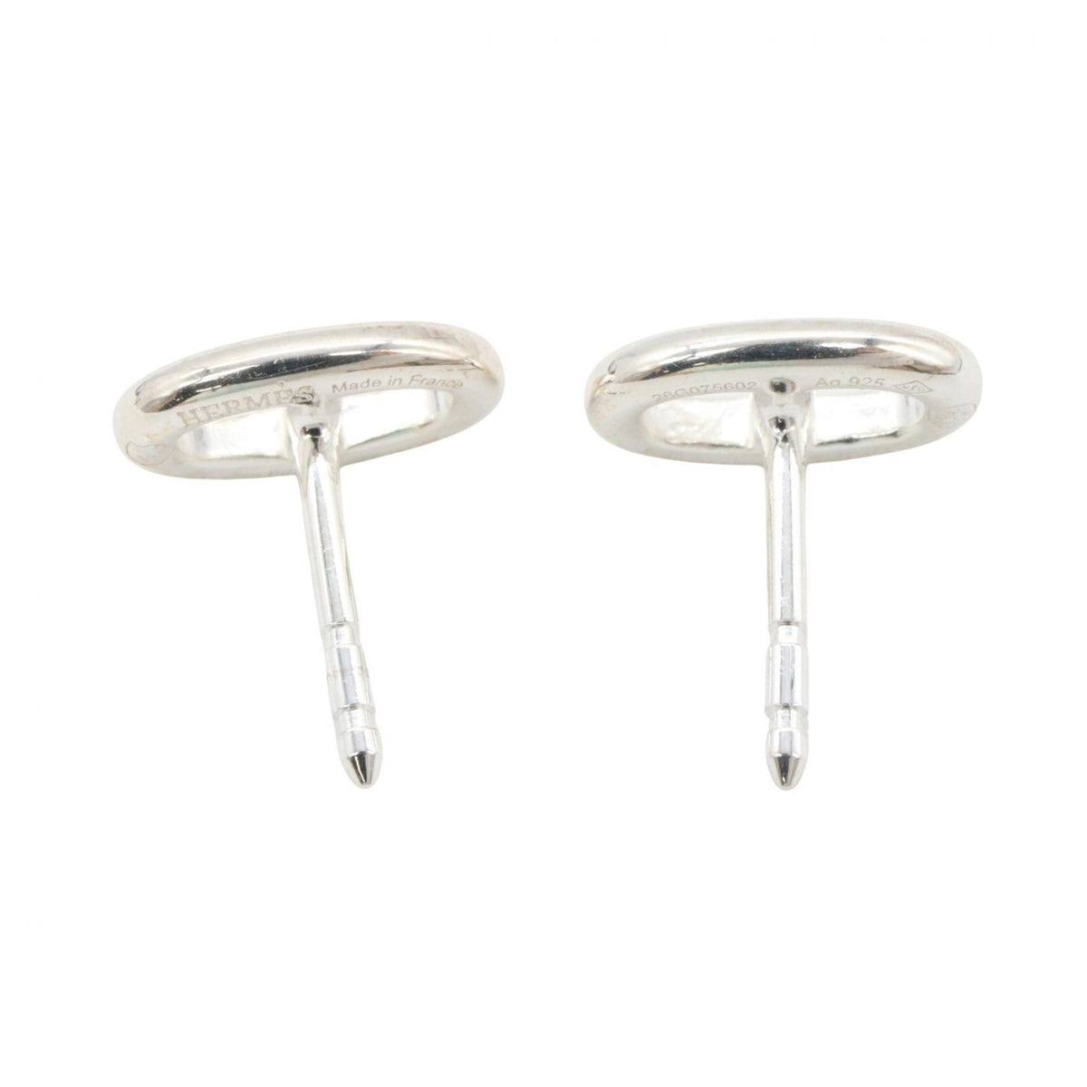 HERMES Chaine d'Ancre 925 Silver Earrings