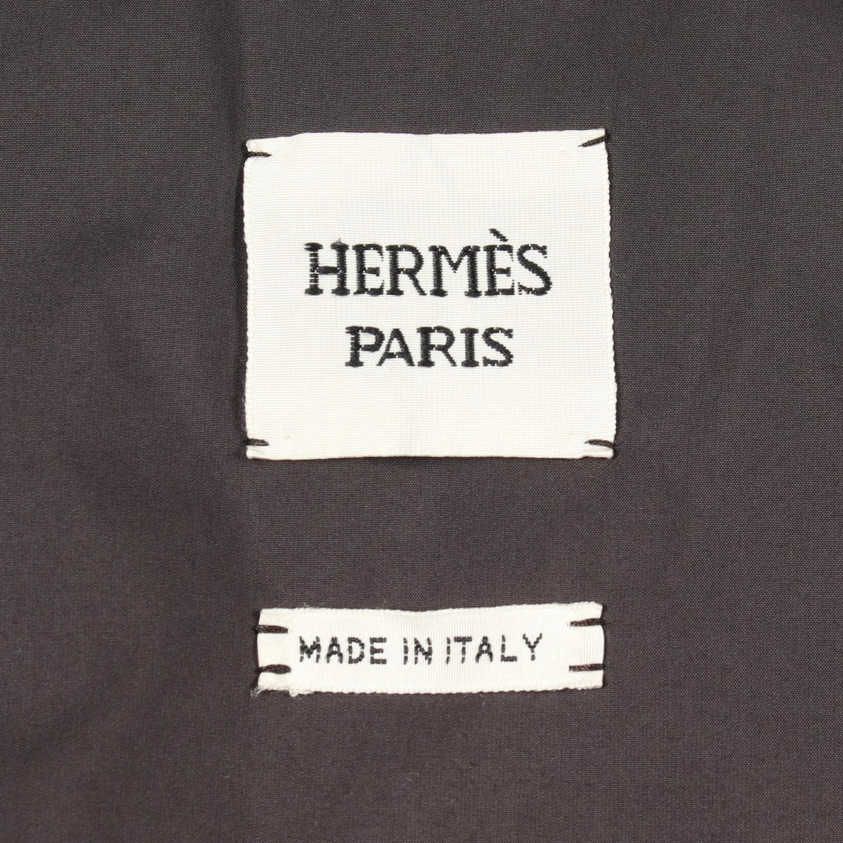 HERMES Rubber Logo Quilted Down Vest Black Size 42