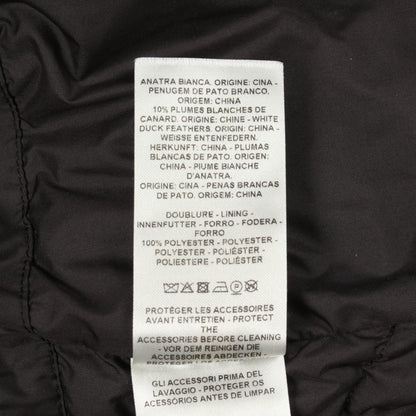 HERMES Rubber Logo Quilted Down Vest Black Size 42