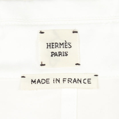 HERMES Chaine d'Ancre Cotton Shirt Dress White Size 42