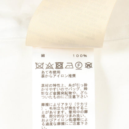 HERMES Chaine d'Ancre Cotton Shirt Dress White Size 42