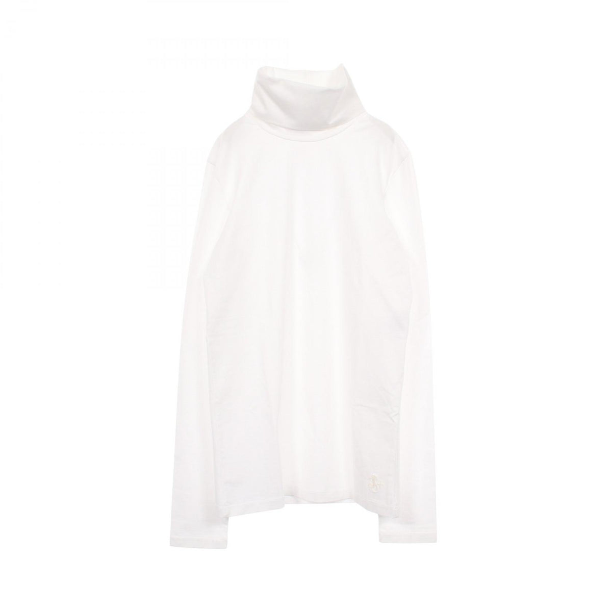 JIL SANDER Turtleneck Cotton Long Sleeve Shirt White Size L