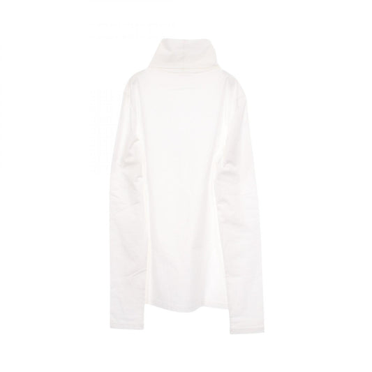 JIL SANDER Turtleneck Cotton Long Sleeve Shirt White Size L